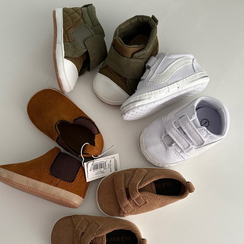 Old Navy Baby Shoes - White, Brown, Green